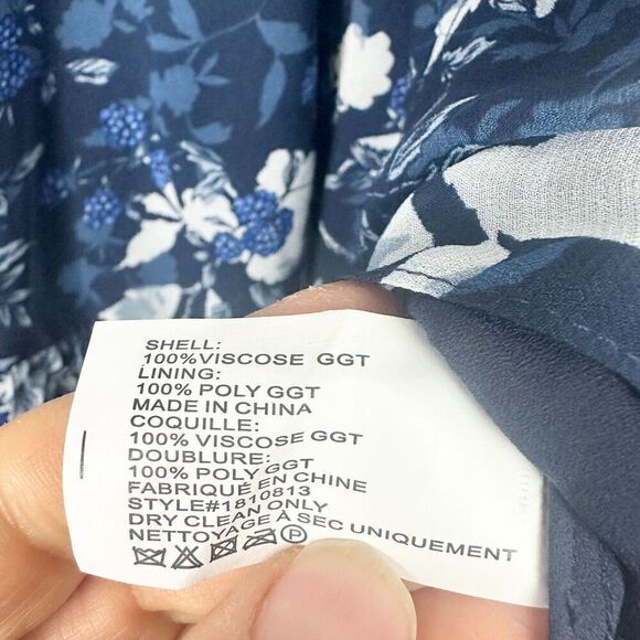 Shoshanna Alura Dress Size 8 Floral Navy Cocktail Wedding Guest - Picture 10 of 10